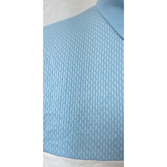 Cactus Man by Ricky Singh Mens Large Blue White Color Block Golf Polo Shirt - Picture 4 of 12